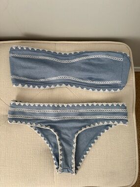 SAME Swim Blue Bandeau Bikini